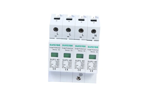 AC SPD 4P, 3P+N 10KA, 20KA, 40KA,60KA upto 440V, SUNTREE, House Surge Protector, Protective Low-voltage Arrester Device