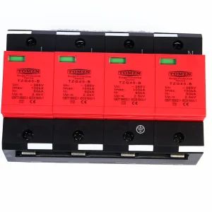 AC SPD 4P, 3P+N 100KA upto 440V, Tomzn, Surge Protector, Protective Low-voltage Arrester Device