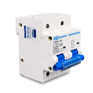 2P DC 125A MCB 1000V, Direct Current Breaker TOMZN Miniature Circuit Breaker For Solar PV System