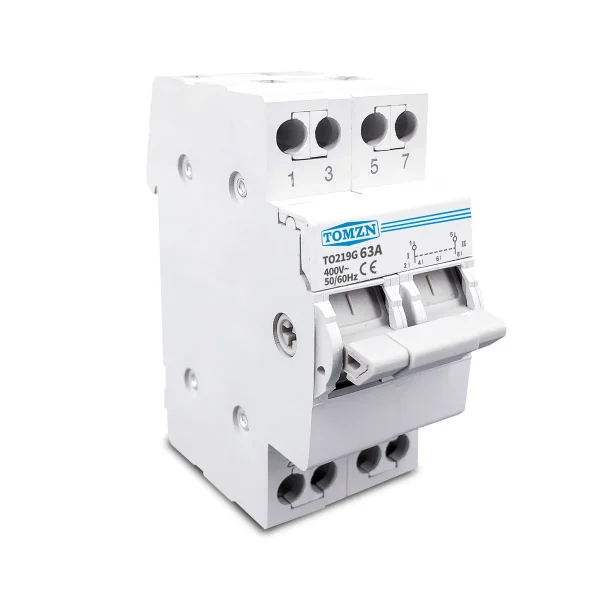 2P 63A TOMZN MTS Dual Power Manual Transfer switch, 2P 63A AC Chnage Over Breaker Type, Isolating Switch