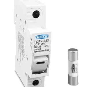 1000V Dc fuse holder / Base, DC fuse 1000V 10*38mm, Direct Current Fuse base by TOMZN For Solar PV Systems 15A, 20A ,25A, 32A