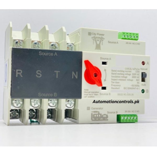 ATS Automatic Transfer Switch 4pole 125A (DIN Rail type)